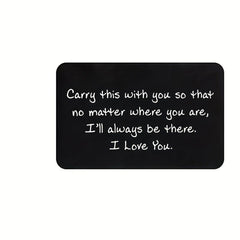 I Love You Aluminum Wallet Insert Card Romantic Gift for Boyfriend Husband