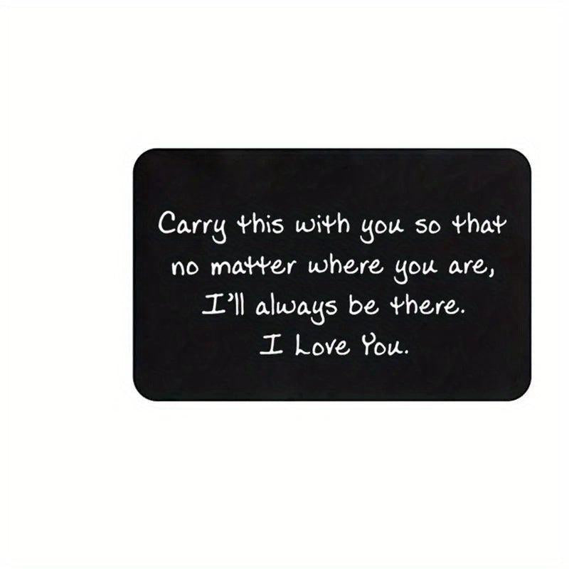 I Love You Aluminum Wallet Insert Card Romantic Gift for Boyfriend Husband