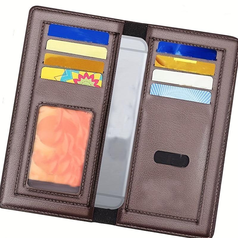 Men's Long Wallet Cash Purse Clutch Bag Phone Pouch Money Clip