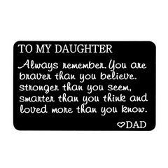 Engraved Metal Wallet Insert for Son Birthday Gift