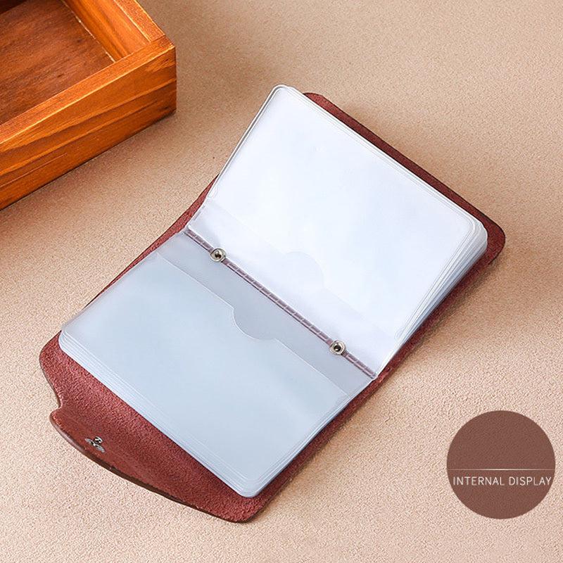 Men's PU Leather Business Card Holder Credit Card Case