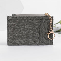 Men's Solid Woven Pattern Card Holder Wallet