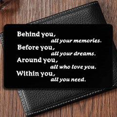 Metal Carving Wallet Card - Gift For Lover Anniversary Birthday