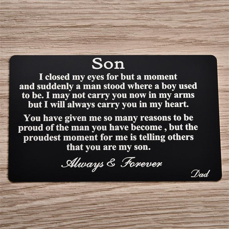 Son&Daughter Wallet Insert Card From Mom&Father