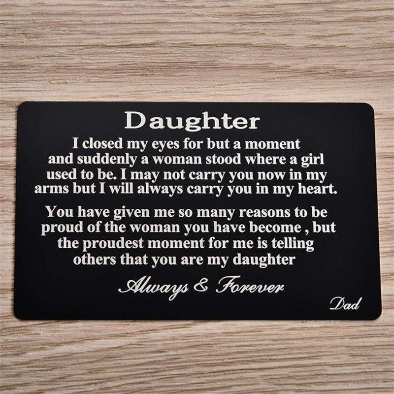 Son&Daughter Wallet Insert Card From Mom&Father