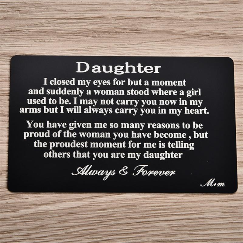 Son&Daughter Wallet Insert Card From Mom&Father