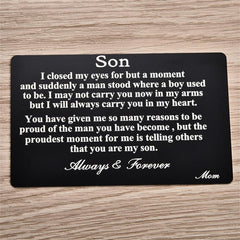 Son&Daughter Wallet Insert Card From Mom&Father
