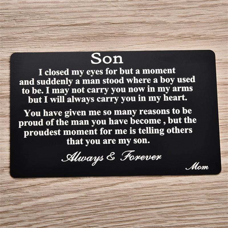 Son&Daughter Wallet Insert Card From Mom&Father