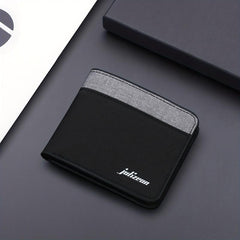 Men's Canvas Short Wallet Splicing Contrast Wallet