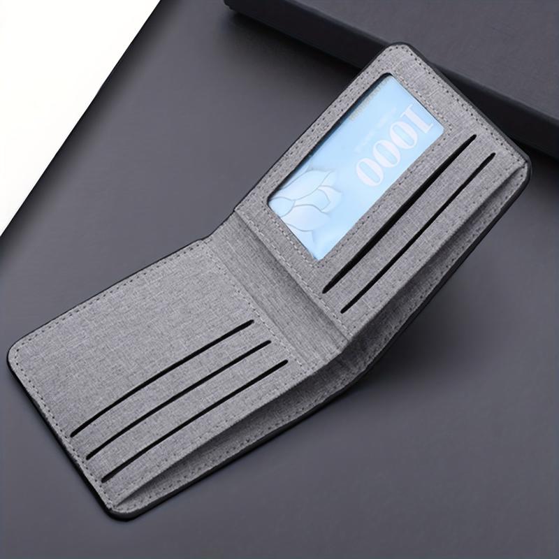 Men's Canvas Short Wallet Splicing Contrast Wallet