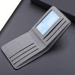 Men's Canvas Short Wallet Splicing Contrast Wallet