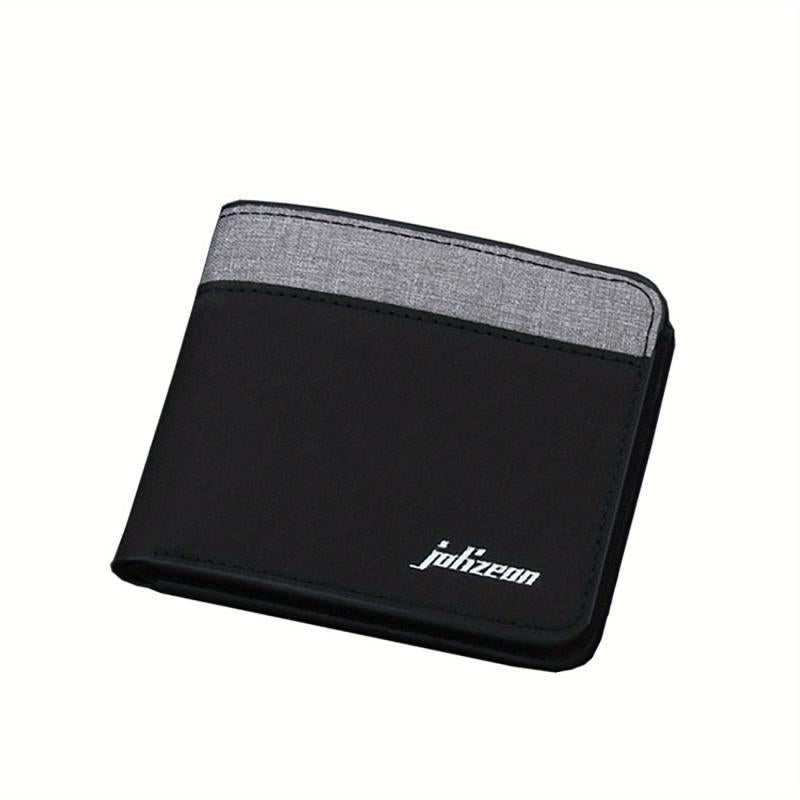 Men's Canvas Short Wallet Splicing Contrast Wallet