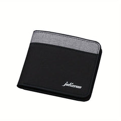 Men's Canvas Short Wallet Splicing Contrast Wallet