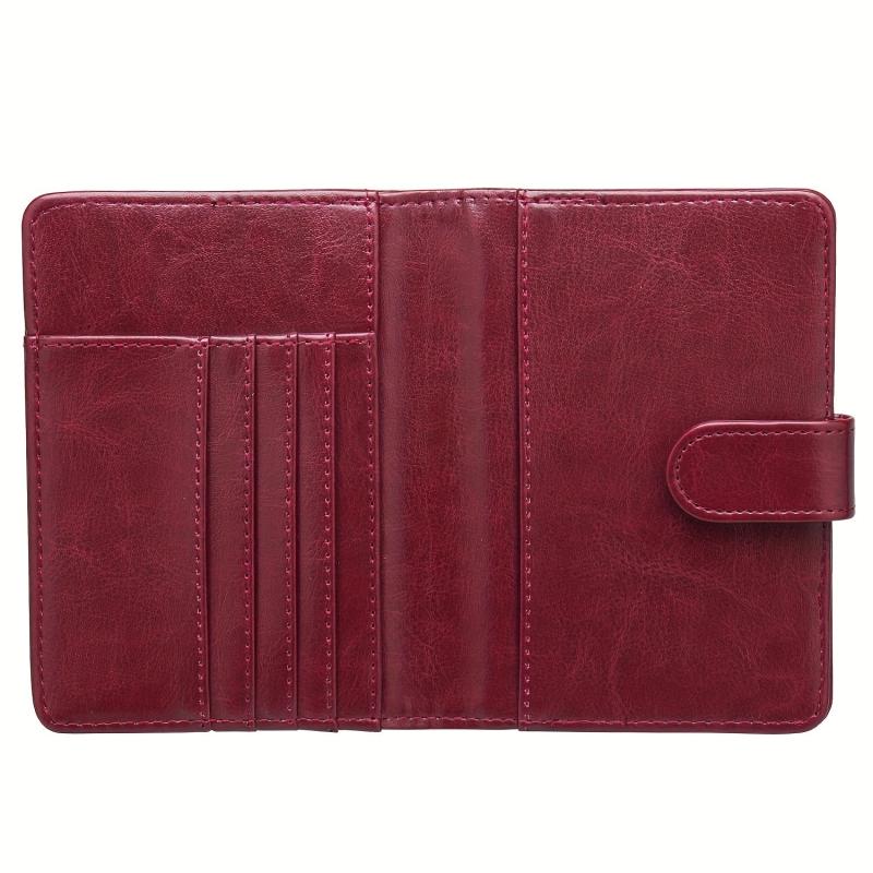Men's PU Leather Passport Holder Ticket Holder Coin Purse