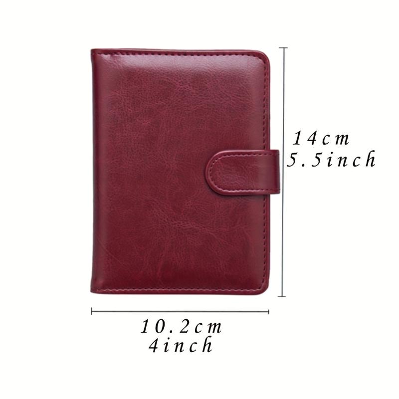 Men's PU Leather Passport Holder Ticket Holder Coin Purse