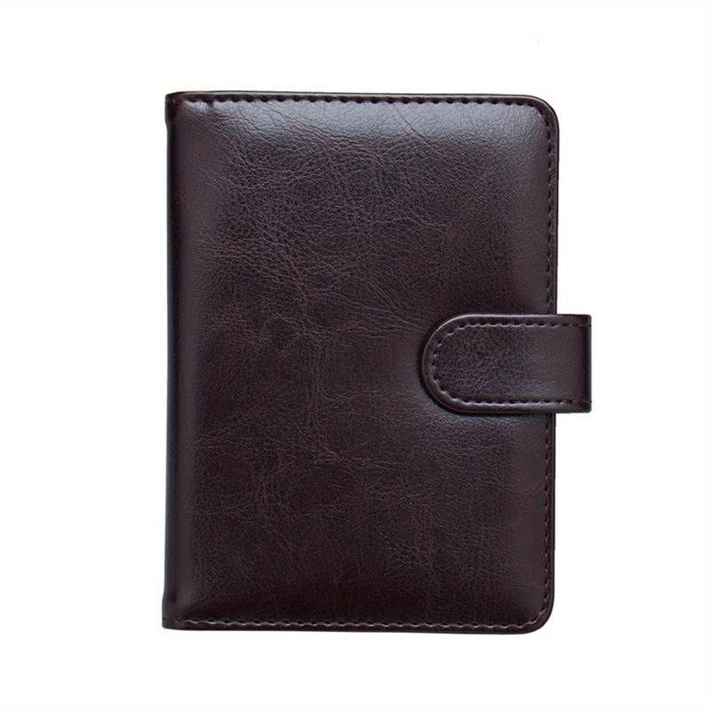 Men's PU Leather Passport Holder Ticket Holder Coin Purse