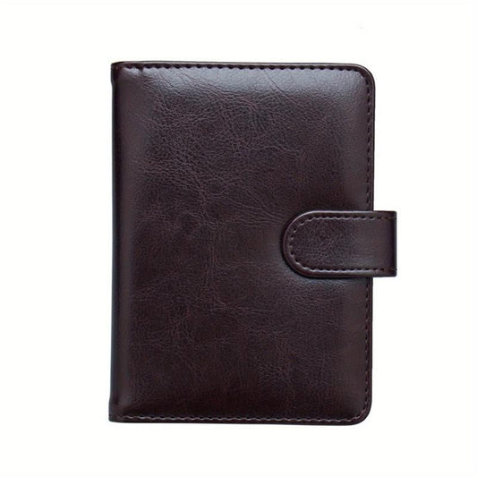 Men's PU Leather Passport Holder Ticket Holder Coin Purse