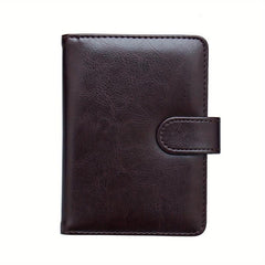 Men's PU Leather Passport Holder Ticket Holder Coin Purse