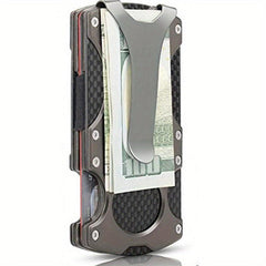 Carbon Fiber RFID Blocking Metal Wallet for Cash Credit Card