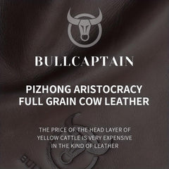 BULLCAPTAIN Leather Zipper Handbag Business Clutch Bag RFID Wallet Men's