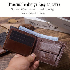 Men's Stitching Short Wallet Money Clip Wallet Random