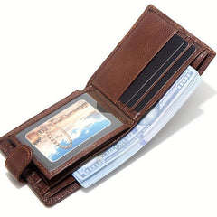 Men's Stitching Short Wallet Money Clip Wallet Random