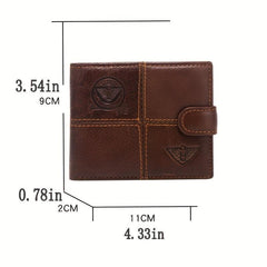 Men's Stitching Short Wallet Money Clip Wallet Random