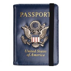 RFID Blocking Leather Passport Holder Case