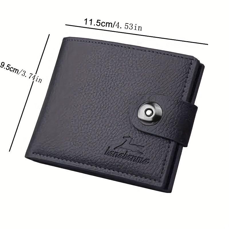 Men's Vintage Snap Button Horizontal Wallet