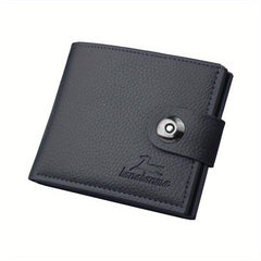 Men's Vintage Snap Button Horizontal Wallet