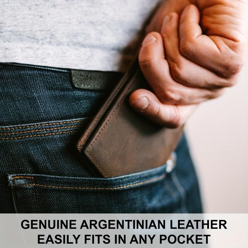 Men's Leather Wallet Rfid Blocking Wallets Credit Card Holder Money Clip