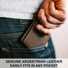 Men's Leather Wallet Rfid Blocking Wallets Credit Card Holder Money Clip