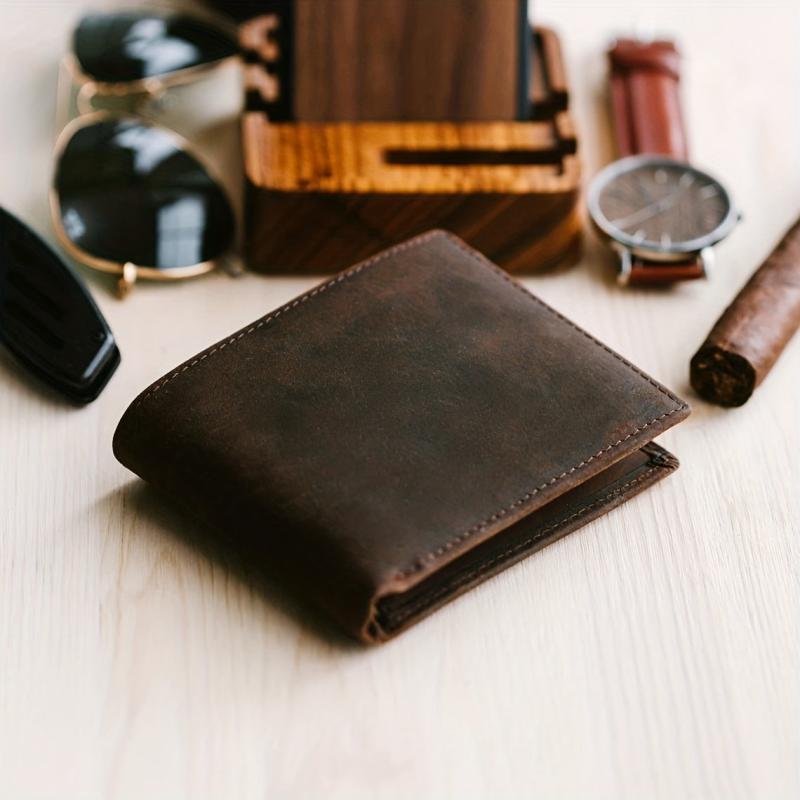 Men's Leather Wallet Rfid Blocking Wallets Credit Card Holder Money Clip