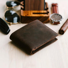 Men's Leather Wallet Rfid Blocking Wallets Credit Card Holder Money Clip
