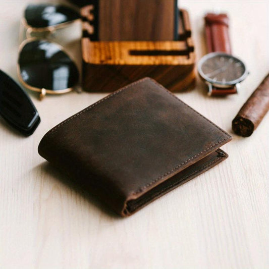 Men's Leather Wallet Rfid Blocking Wallets Credit Card Holder Money Clip