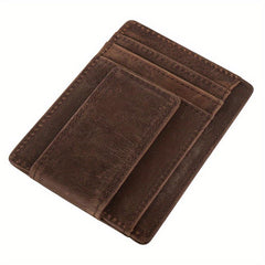 Men Money Clips Leather RFID Blocking Magnetic Front Pocket Wallet Slim