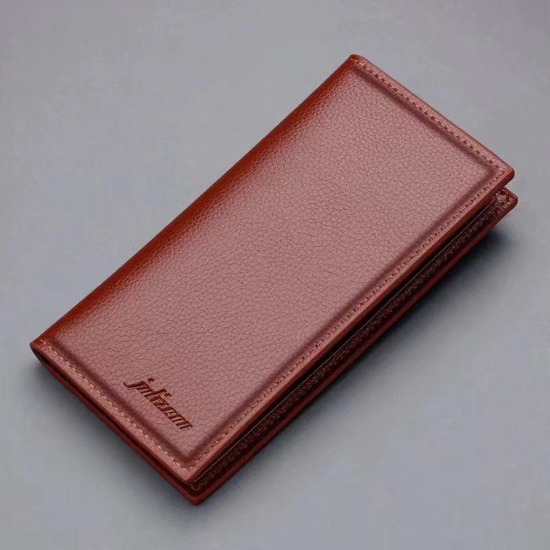 Men's Soft Leather Lychee Pattern Wallet Clutch Bag Pouch Wallet