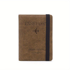 Men's Leather Passport Holder Document Travel Bag