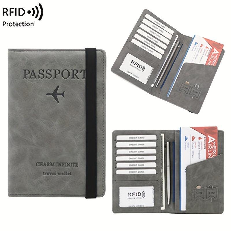 Men's Leather Passport Holder Document Travel Bag