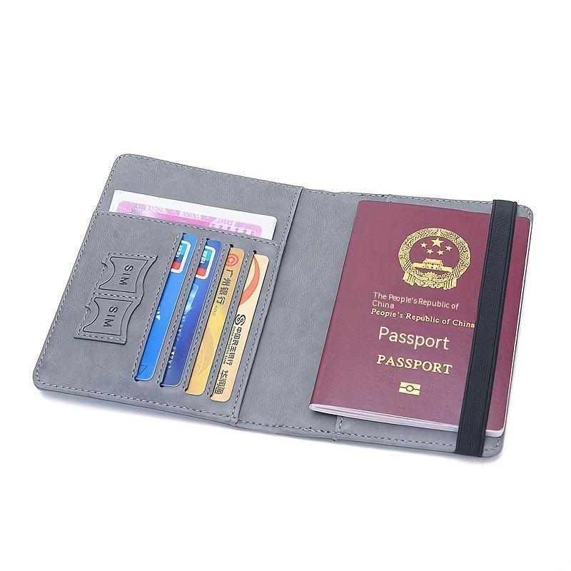 Men's Leather Passport Holder Document Travel Bag