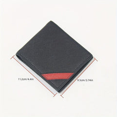Men's Leather Short Wallet Money Clip Card Holder Purse Bifold