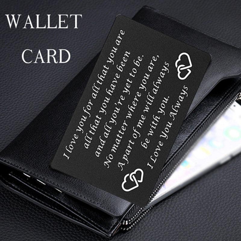 I Love You For All That You Are Metal Wallet Insert Card