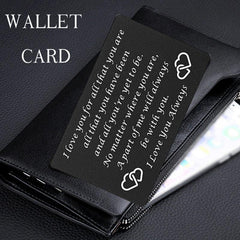 I Love You For All That You Are Metal Wallet Insert Card