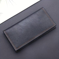 Men's Business Long Wallet Card Bag Large Capacity Leather Money Clip