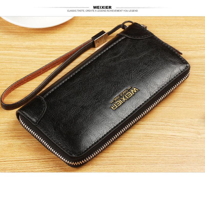 Men's Vintage PU Leather Business Long Wallet Clutch