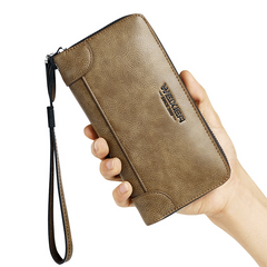 Men's Vintage PU Leather Business Long Wallet Clutch