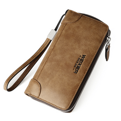 Men's Vintage PU Leather Business Long Wallet Clutch