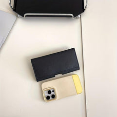 Lychee Pattern Phone Case Magnetic Belt Clip Sports Waist Bag