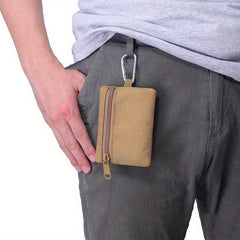 Zipper Coin Purse Pouch with Loop Mini Wallet Key Case
