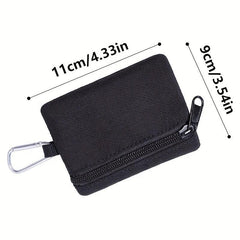 Zipper Coin Purse Pouch with Loop Mini Wallet Key Case